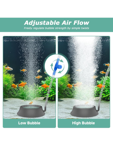 Piedra de Aire para Acuario Hygger, Difusor de Oxígeno 4.06 cm