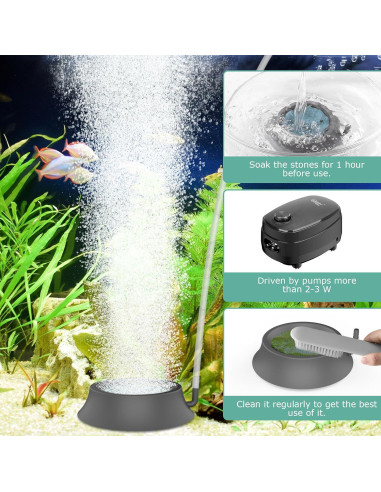 Piedra de Aire para Acuario Hygger, Difusor de Oxígeno 4.06 cm