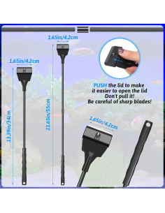 Kit de Limpieza para Acuarios Honoson 55 cm - Raspador y Cuchillas 2