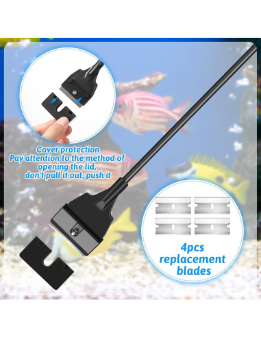 Kit de Limpieza para Acuarios Honoson 55 cm - Raspador y Cuchillas