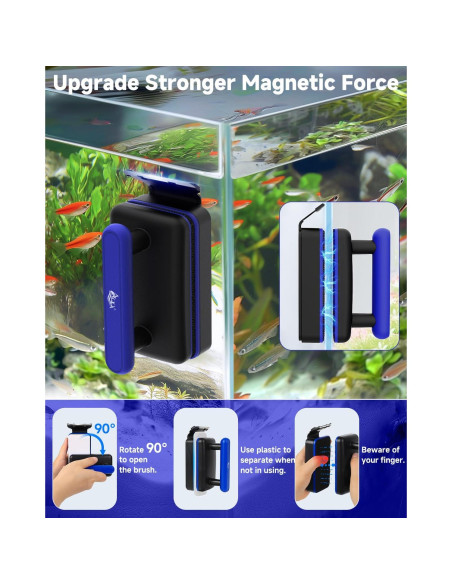 Limpiador Magnético para Acuarios AQQA M 0.5-1.0 cm