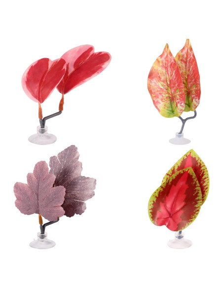 Juego de 4 Hamacas de Hoja para Betta Lyreh - Rojo