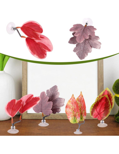 Juego de 4 Hamacas de Hoja para Betta Lyreh - Rojo