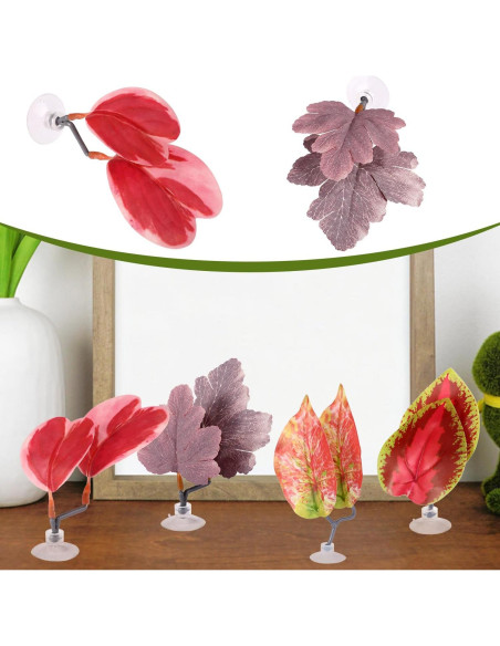 Juego de 4 Hamacas de Hoja para Betta Lyreh - Rojo