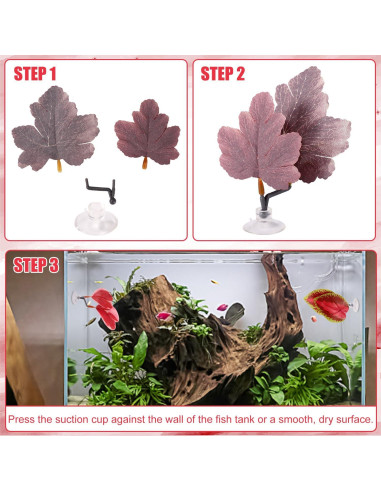 Juego de 4 Hamacas de Hoja para Betta Lyreh - Rojo