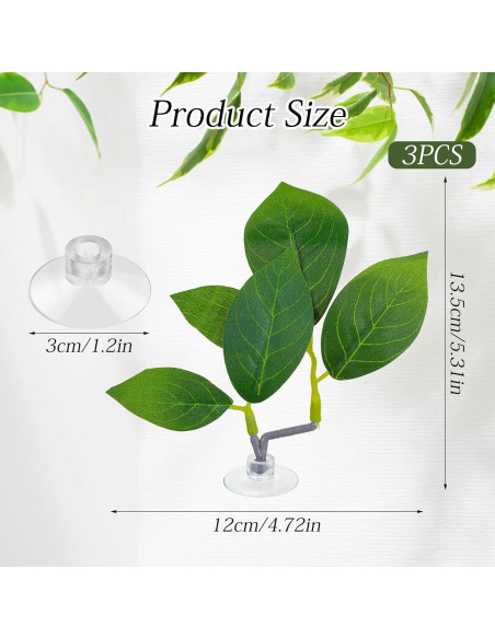 Paquete de 3 almohadillas de hoja Thinp para peces Betta