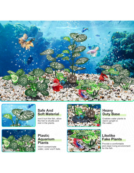 Plantas de Acuario Artificiales MyLifeUNIT - Paquete de 10 Plantas de Acuario Artificiales MyLifeUNIT - Paquete de 10