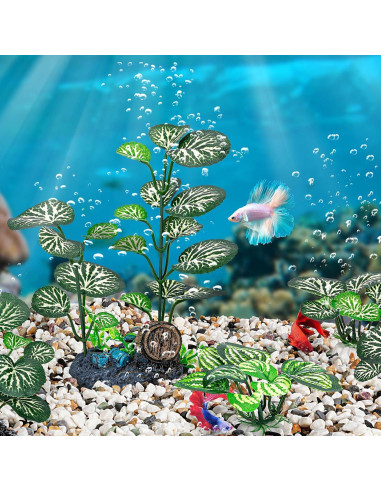 Plantas de Acuario Artificiales MyLifeUNIT - Paquete de 10