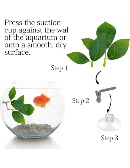 Paquete de 3 almohadillas de hoja Thinp para peces Betta