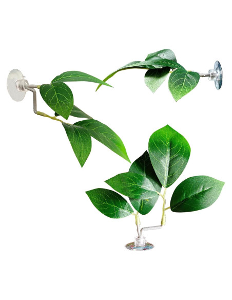 Hoja de Pescado AncBace para Acuario Verde 3 Pcs Decoración