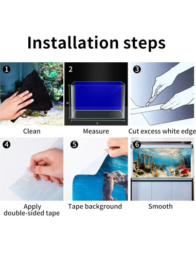 Fondo de Acuario Poliester COMSUN 90x45 cm Ruinas y Plantas