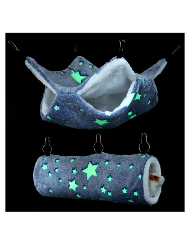 Hamaca y Túnel Colgante Luminoso Mogoko para Mascotas Pequeñas