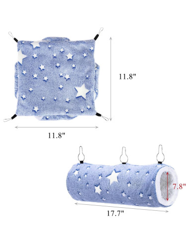 Hamaca y Túnel Colgante Luminoso Mogoko para Mascotas Pequeñas