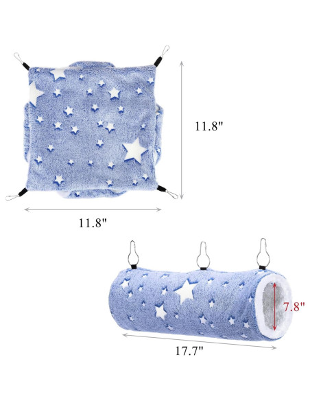 Hamaca y Túnel Colgante Luminoso Mogoko para Mascotas Pequeñas