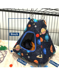 Hamaca Escondite para Cobayas y Hurones FULUE, Patrón Galaxia Negra 2