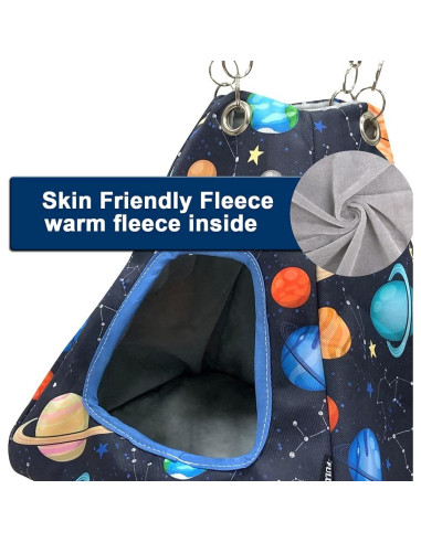 Hamaca Escondite para Cobayas y Hurones FULUE, Patrón Galaxia Negra