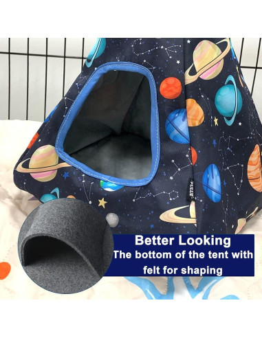 Hamaca Escondite para Cobayas y Hurones FULUE, Patrón Galaxia Negra