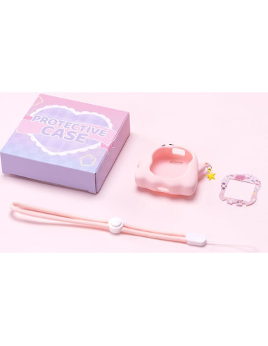 Funda de Silicona BUBBLELOGUS para Tamagotchi Uni - Rosa
