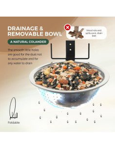 Alimentador para Ardillas Ofasixx de Metal 21.6 cm con Picos 2