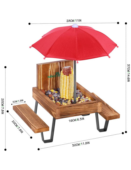 Alimentador de Ardillas MIXXIDEA de Madera 30x20x37 cm