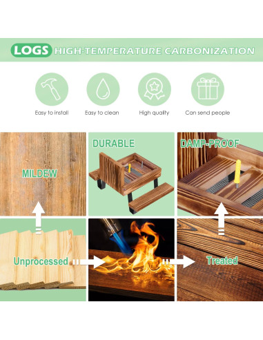 Alimentador de Ardillas MIXXIDEA de Madera 30x20x37 cm