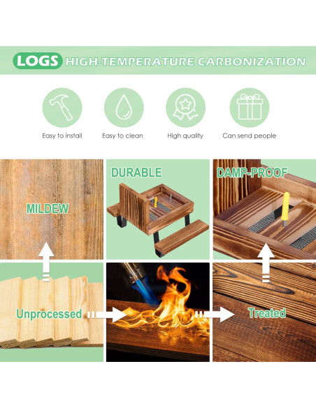 Alimentador de Ardillas MIXXIDEA de Madera 30x20x37 cm