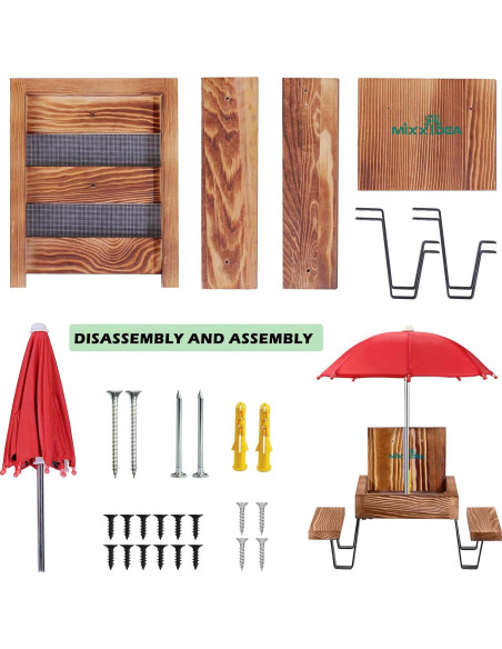 Alimentador de Ardillas MIXXIDEA de Madera 30x20x37 cm