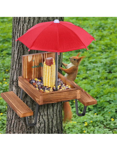 Alimentador de Ardillas MIXXIDEA de Madera 30x20x37 cm