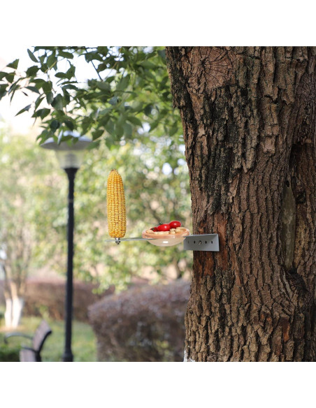 Comedero para Ardillas PFNRTH de Metal con Bandeja de Agua