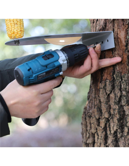 Comedero para Ardillas PFNRTH de Metal con Bandeja de Agua