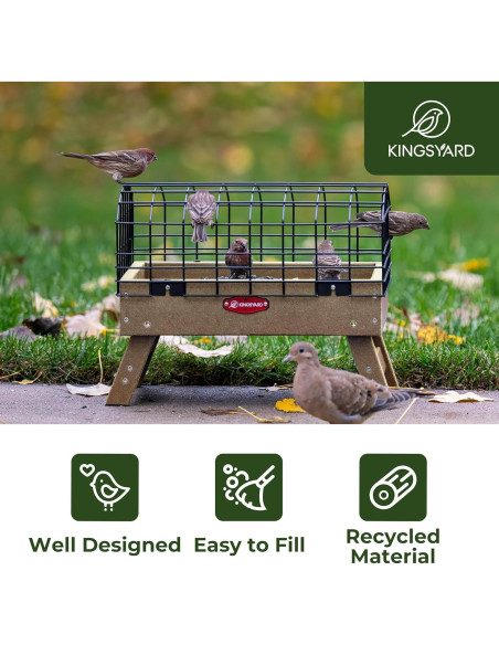 Comedero para Aves Kingsyard A Prueba de Ardillas 2.27 kg