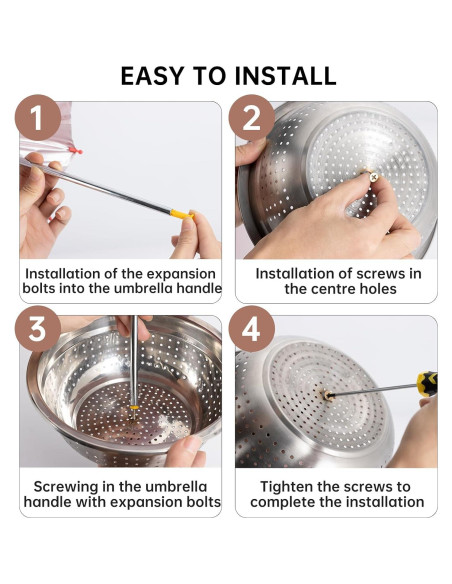 Comedero de Metal para Ardillas Dealsgogo - 1.47L, Plegable