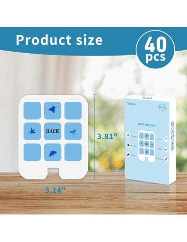 40 Tarjetas Adhesivas Reemplazo YourDaDa para Trampa Insectos