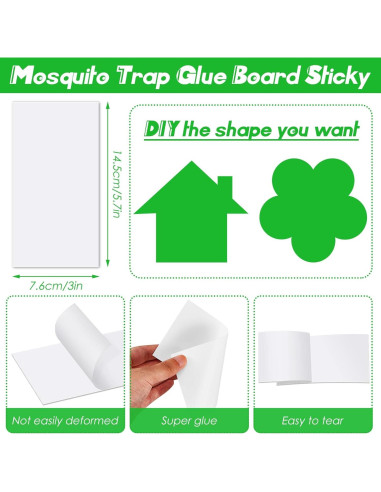 40 Tarjetas Adhesivas Kittmip para Trampas de Insectos 14.5x7.6cm
