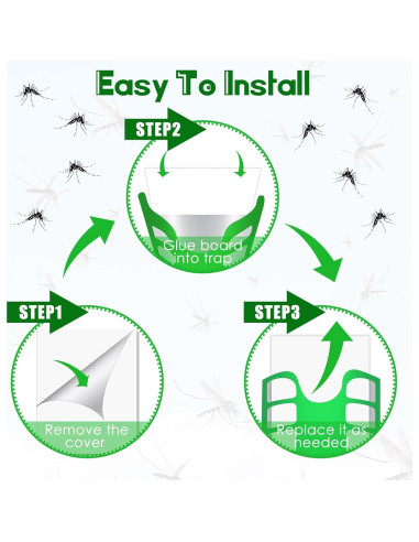 40 Tarjetas Adhesivas Kittmip para Trampas de Insectos 14.5x7.6cm
