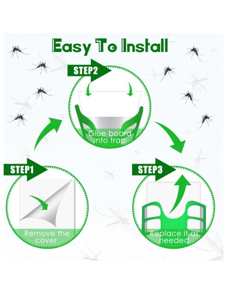 40 Tarjetas Adhesivas Kittmip para Trampas de Insectos 14.5x7.6cm