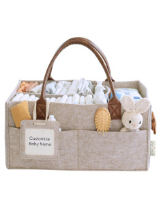 Organizador de Pañales Lily Miles Grande Arena - Fieltro y Cuero PU