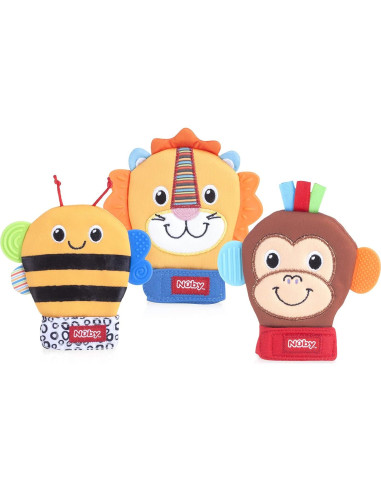 Mitón de Dentición Nuby Happy Handimals Abeja - Lavable
