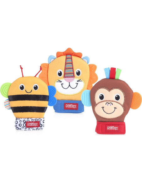 Mitón de Dentición Nuby Happy Handimals Abeja - Lavable