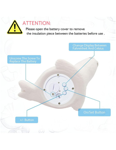 Termómetro de baño para bebés Doli Yearning DYWDJ005 LCD