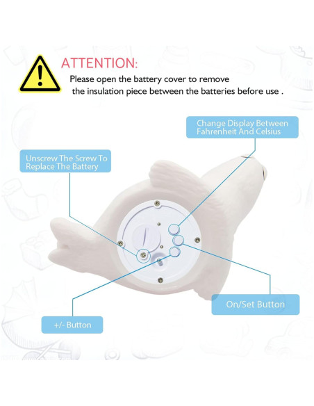Termómetro de baño para bebés Doli Yearning DYWDJ005 LCD Termómetro de baño para bebés Doli Yearning DYWDJ005 LCD