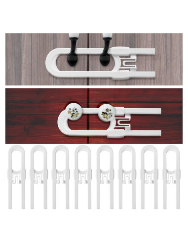 Cerraduras para Gabinetes Bates, 8 Piezas, Ajustables, Seguridad Niños