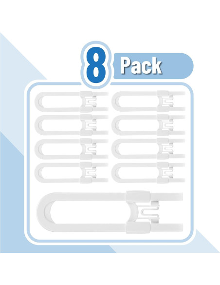 Cerraduras para Gabinetes Bates, 8 Piezas, Ajustables, Seguridad Niños Cerraduras para Gabinetes Bates, 8 Piezas, Ajustables, Seguridad Niños
