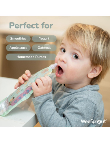 Bolsas de Comida Reutilizables WeeSprout 6 Piezas Animales