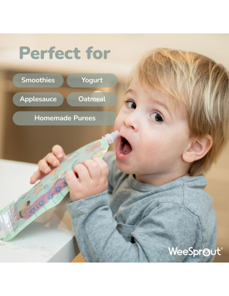 Bolsas de Comida Reutilizables WeeSprout 6 Piezas Animales