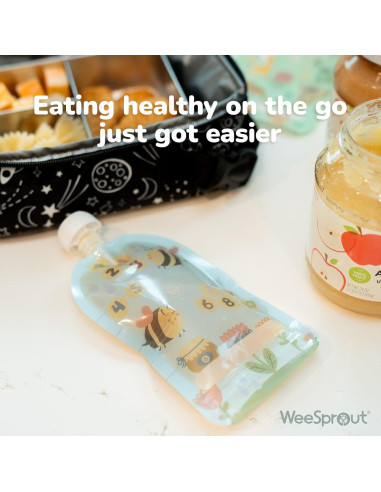 Bolsas de Comida Reutilizables WeeSprout 6 Piezas Animales