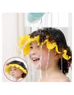 Gorro de Ducha de Silicona OLEWELL para Bebé Ajustable 16.5-22.8 cm