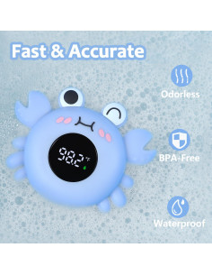 Termómetro de baño CHAMIUU cangrejo para bebés 11.2x9.4cm 2