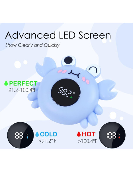 Termómetro de baño CHAMIUU cangrejo para bebés 11.2x9.4cm Termómetro de baño CHAMIUU cangrejo para bebés 11.2x9.4cm