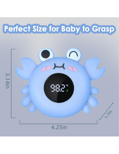 Termómetro de baño CHAMIUU cangrejo para bebés 11.2x9.4cm